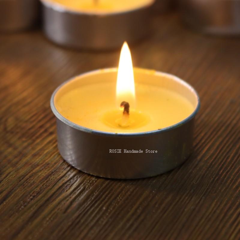 Candle Making Wicks - علبة شمع شاي دائرية من الألومنيوم