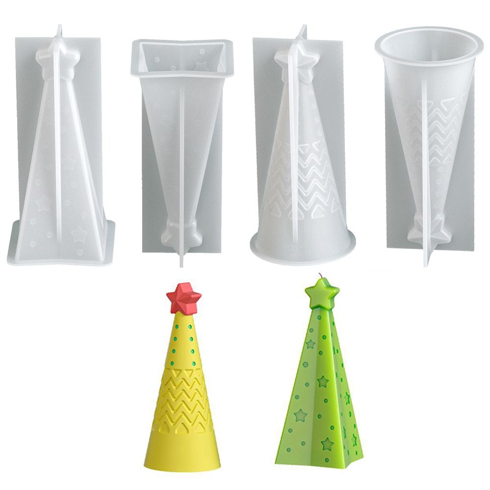 Candle Making Kit Xmas - جديد سيليكون عيد الميلاد مخروط قالب