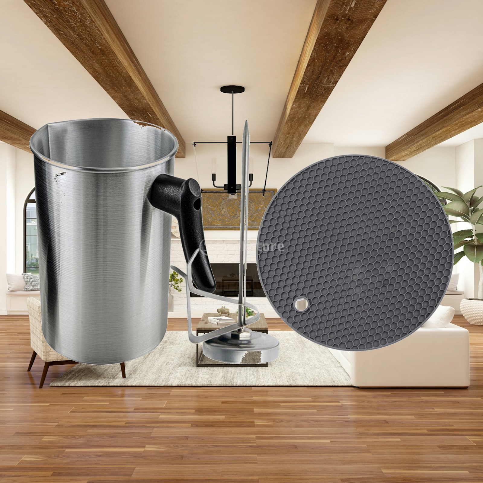 Pour Pot Aluminum - مجموعة وعاء صب الشمع بسعة 3