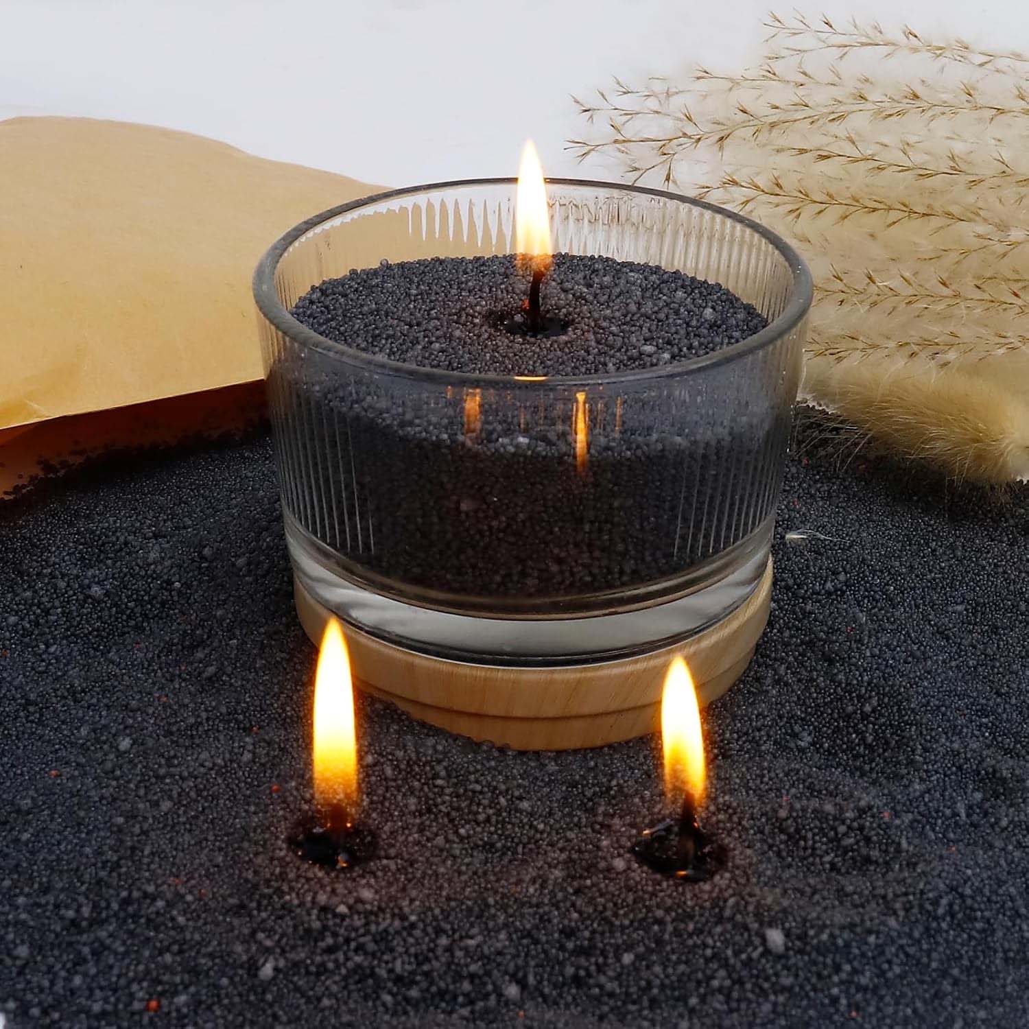 Candle Making Wicks - رمل شمع أسود مع فتيل، 200