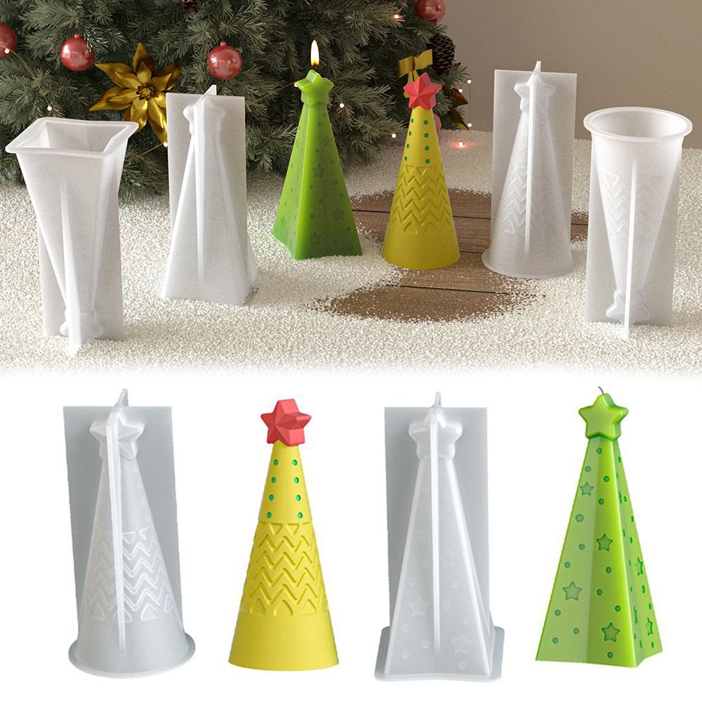Candle Making Kit Xmas - سيليكون عيد الميلاد مخروط قالب شمع