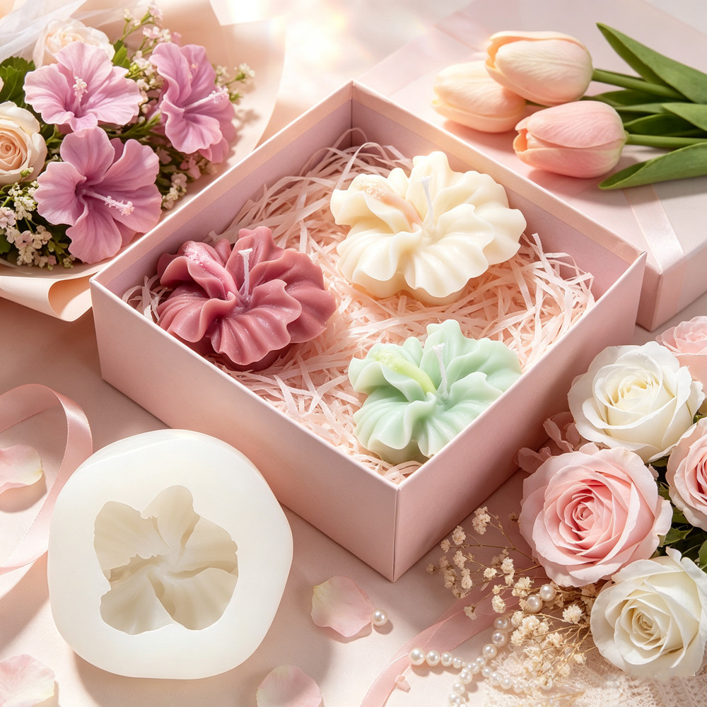 Candle Making Party - قطعتان من قالب شمعة على شكل