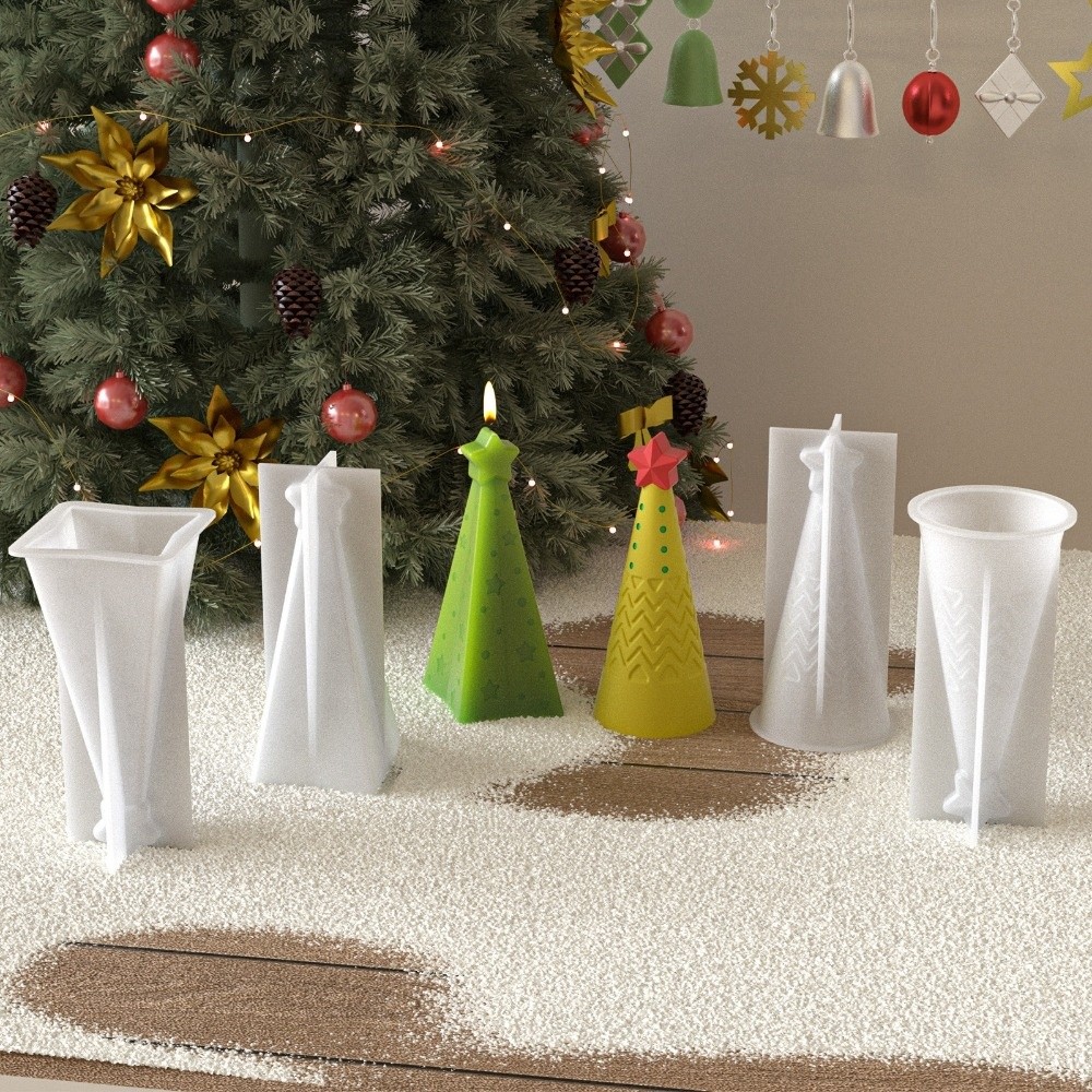 جديد سيليكون عيد الميلاد مخروط - مراجعة Candle Making Kit Xmas وسعره