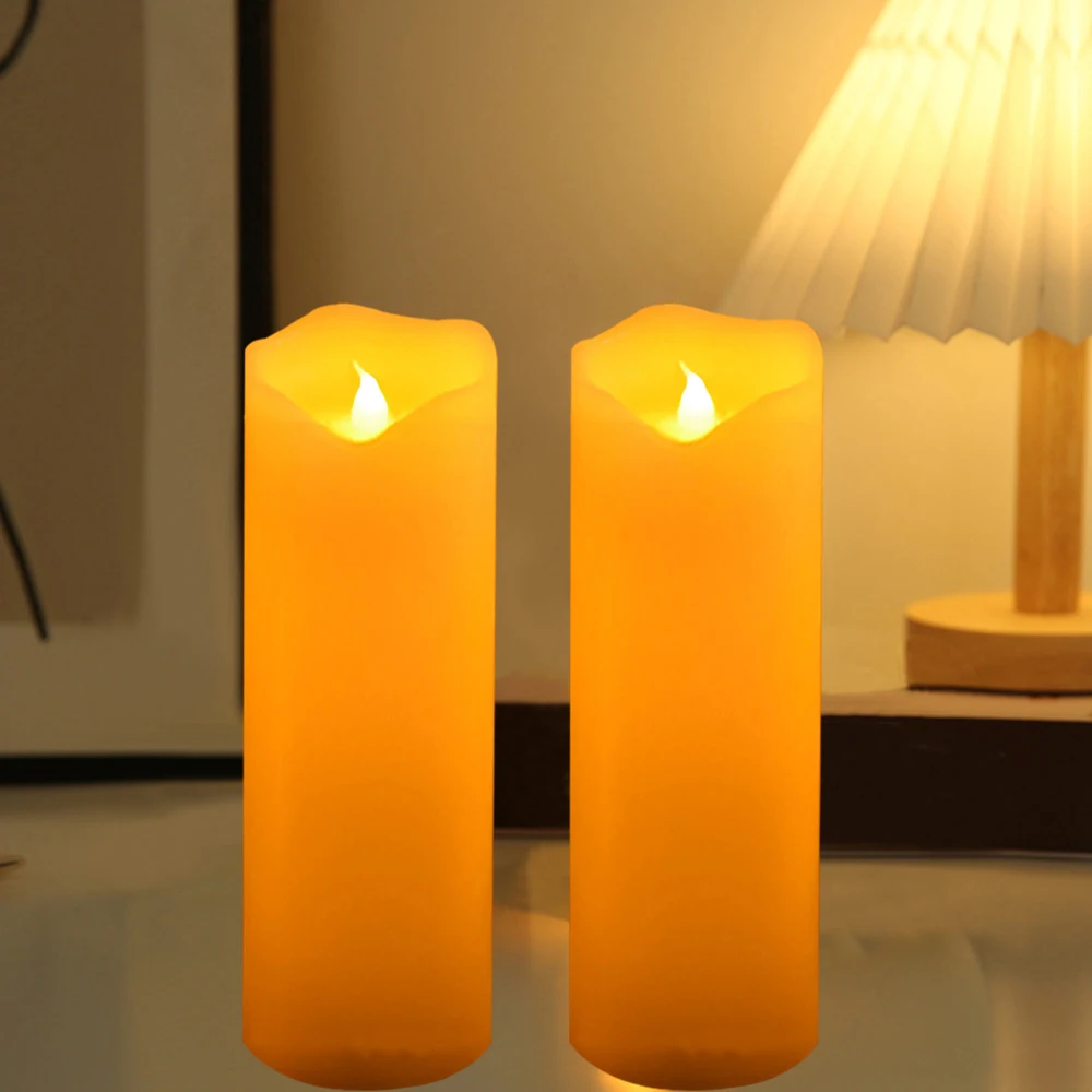 2 قطعة ضوء شمعة LED، شموع عديم - مراجعة Paraffin Candle Wax وسعره