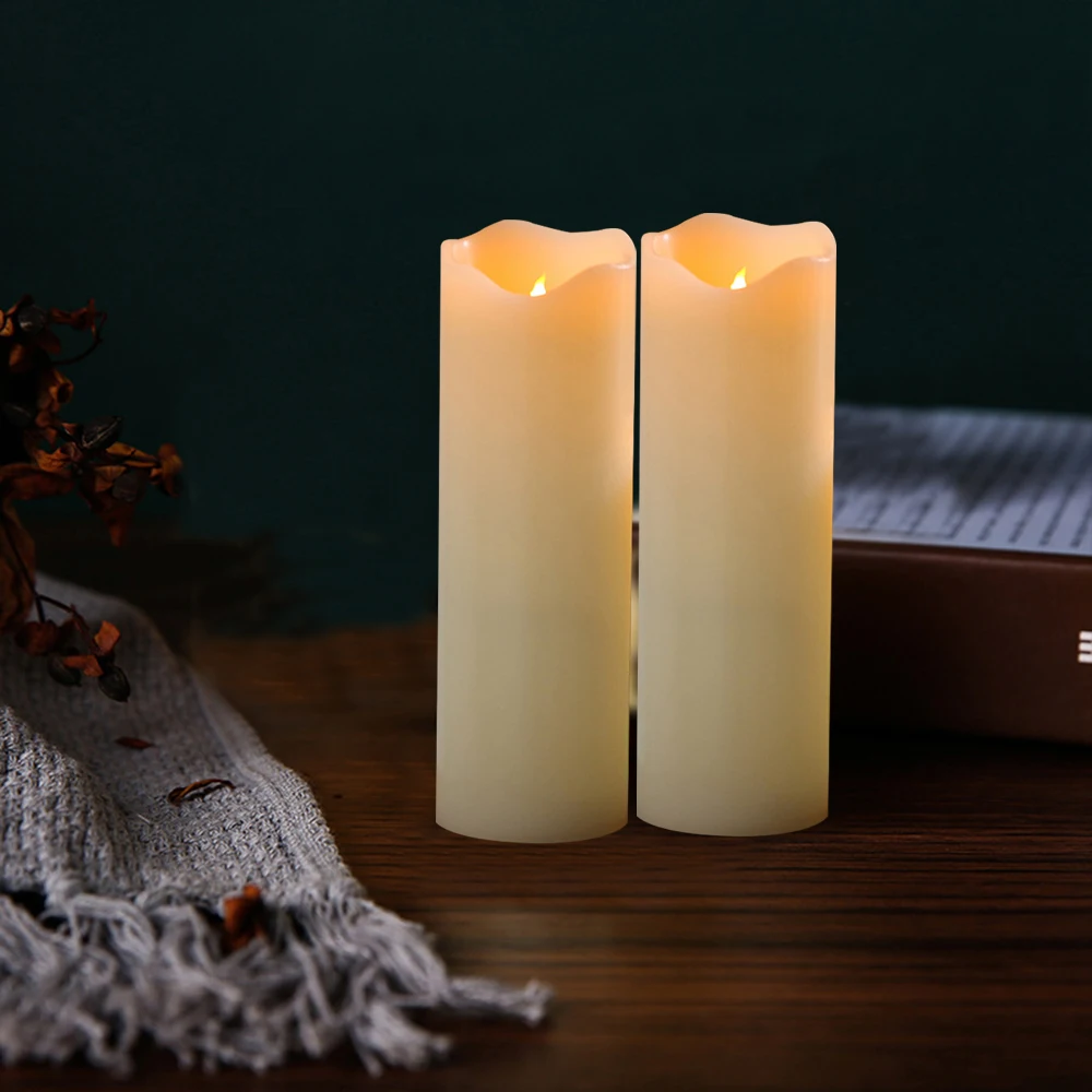 2 قطعة ضوء شمعة LED، شموع عديم - مراجعة Paraffin Candle Wax وسعره