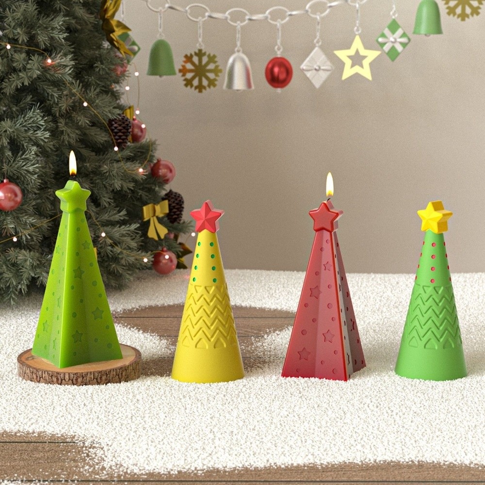 جديد سيليكون عيد الميلاد مخروط - مراجعة Candle Making Kit Xmas وسعره