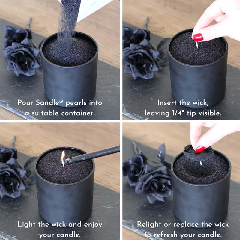 رمل شمع أسود مع فتيل، 200 جرام - مراجعة Candle Making Wicks وسعره