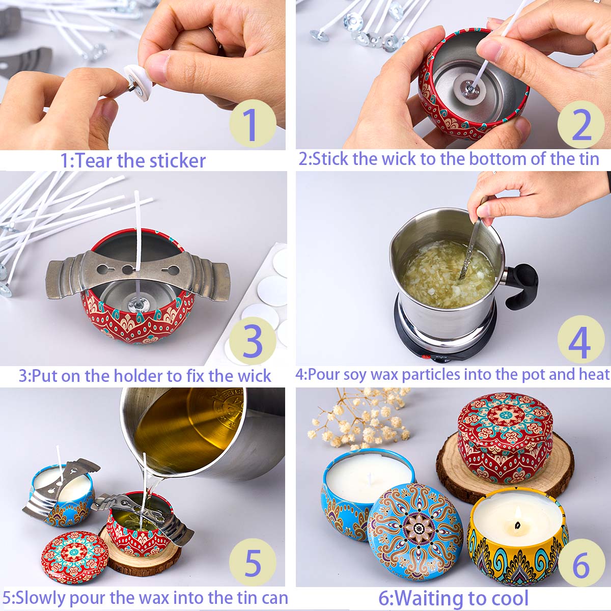 مجموعة أدوات صنع الشموع المعطر - مراجعة Candle Making Wicks وسعره